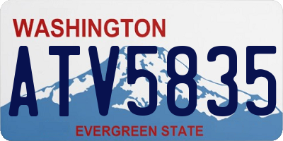 WA license plate ATV5835