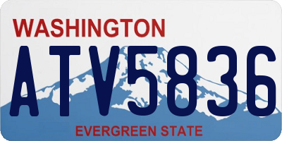 WA license plate ATV5836