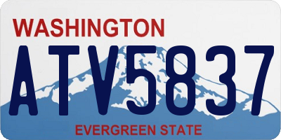 WA license plate ATV5837