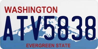 WA license plate ATV5838
