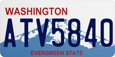 WA license plate ATV5840