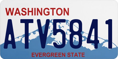WA license plate ATV5841