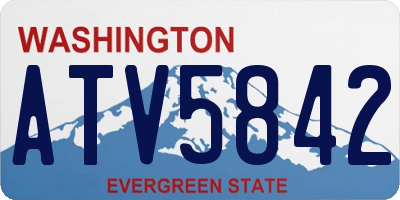 WA license plate ATV5842