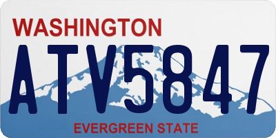 WA license plate ATV5847