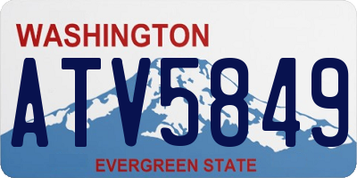 WA license plate ATV5849