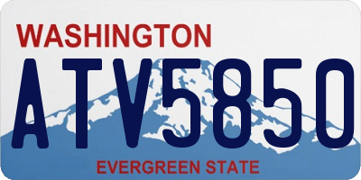 WA license plate ATV5850