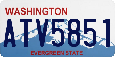 WA license plate ATV5851