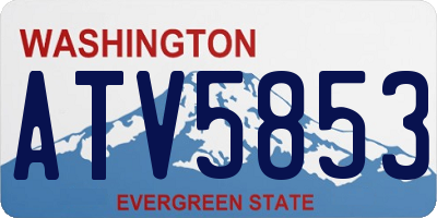 WA license plate ATV5853