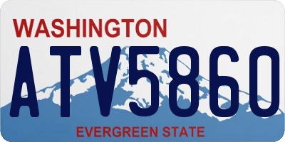 WA license plate ATV5860