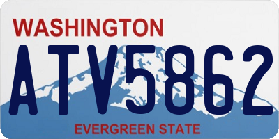 WA license plate ATV5862