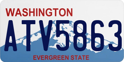 WA license plate ATV5863