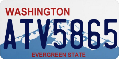 WA license plate ATV5865
