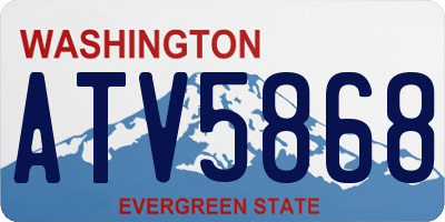 WA license plate ATV5868