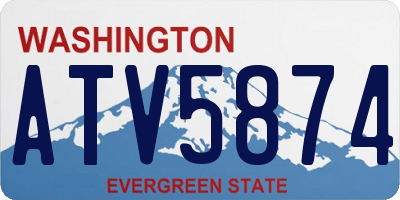 WA license plate ATV5874