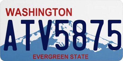 WA license plate ATV5875