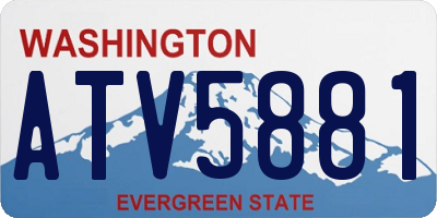 WA license plate ATV5881