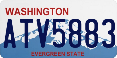 WA license plate ATV5883