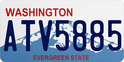 WA license plate ATV5885