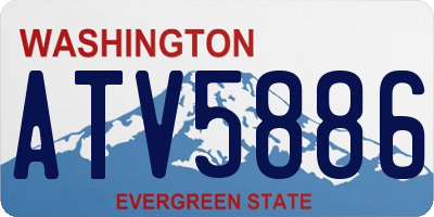 WA license plate ATV5886