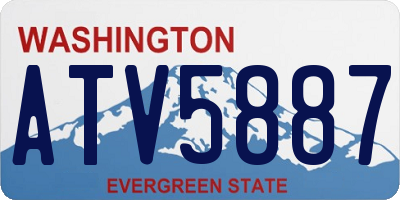 WA license plate ATV5887