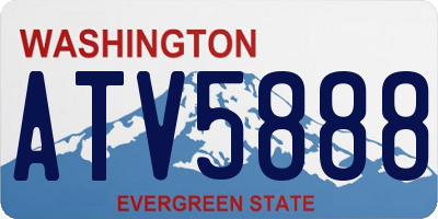 WA license plate ATV5888