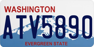 WA license plate ATV5890