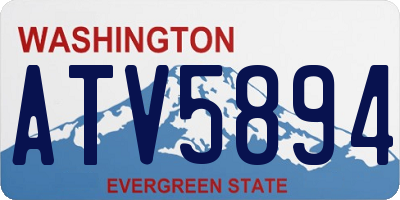 WA license plate ATV5894