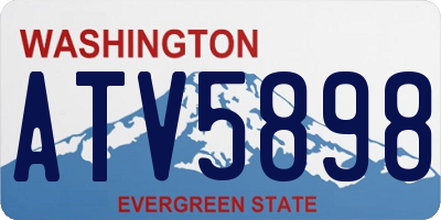 WA license plate ATV5898