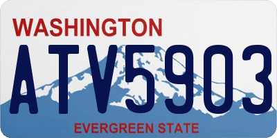 WA license plate ATV5903