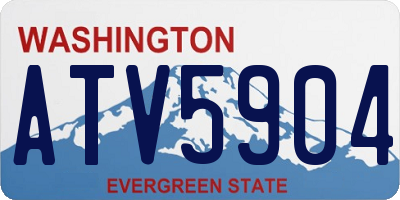 WA license plate ATV5904