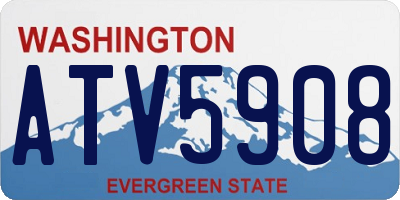 WA license plate ATV5908