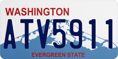 WA license plate ATV5911