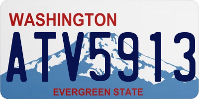 WA license plate ATV5913