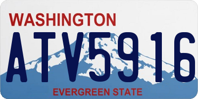 WA license plate ATV5916