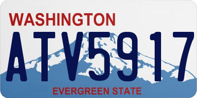 WA license plate ATV5917
