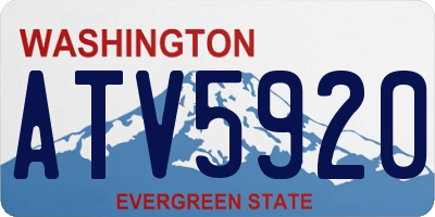 WA license plate ATV5920