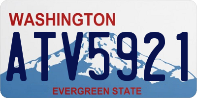 WA license plate ATV5921