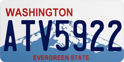 WA license plate ATV5922