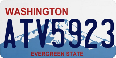 WA license plate ATV5923