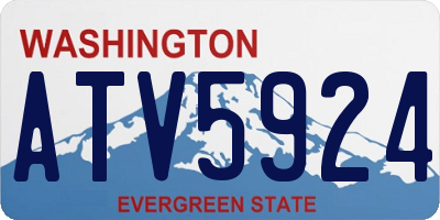 WA license plate ATV5924
