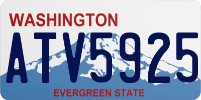 WA license plate ATV5925