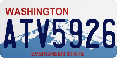 WA license plate ATV5926