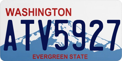 WA license plate ATV5927