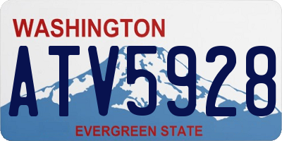 WA license plate ATV5928