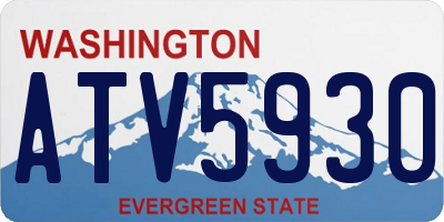 WA license plate ATV5930