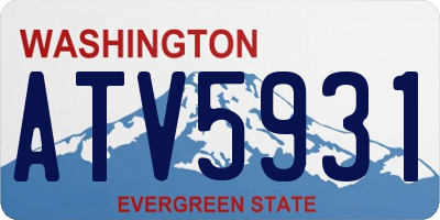 WA license plate ATV5931