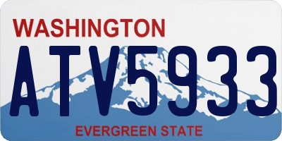 WA license plate ATV5933