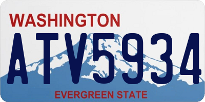 WA license plate ATV5934