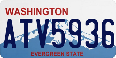 WA license plate ATV5936