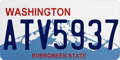 WA license plate ATV5937